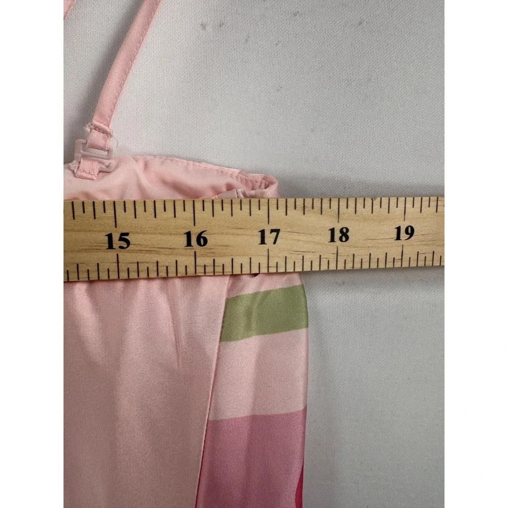Abercrombie & Fitch Maxi Dress Julia Strapless slip pink floral satin boho sz M
